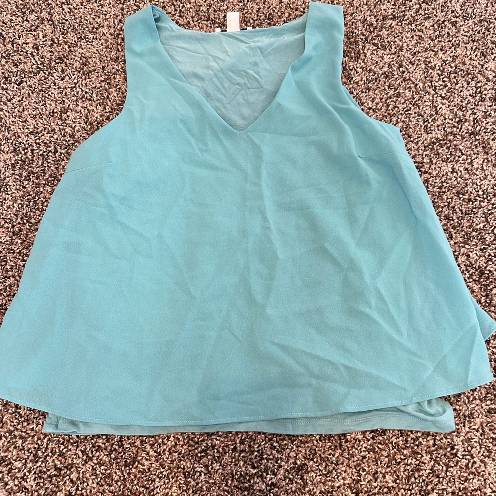 Bar III Teal Sleeveless Tank Top